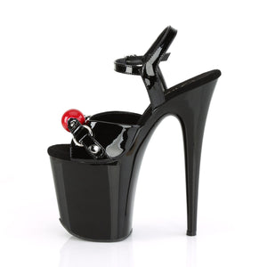 Pleaser FLAMINGO-809GB women shoe stripper with ball gag