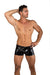 Eros Veneziani Men 7322 black push up boxer PVC latex look vinyl Made in Italy