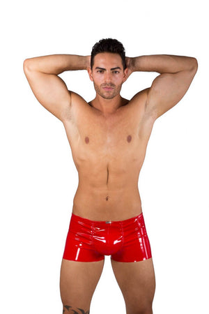 Eros Veneziani Men 7323 RED push up boxer PVC latex look vinyl Made in Italy