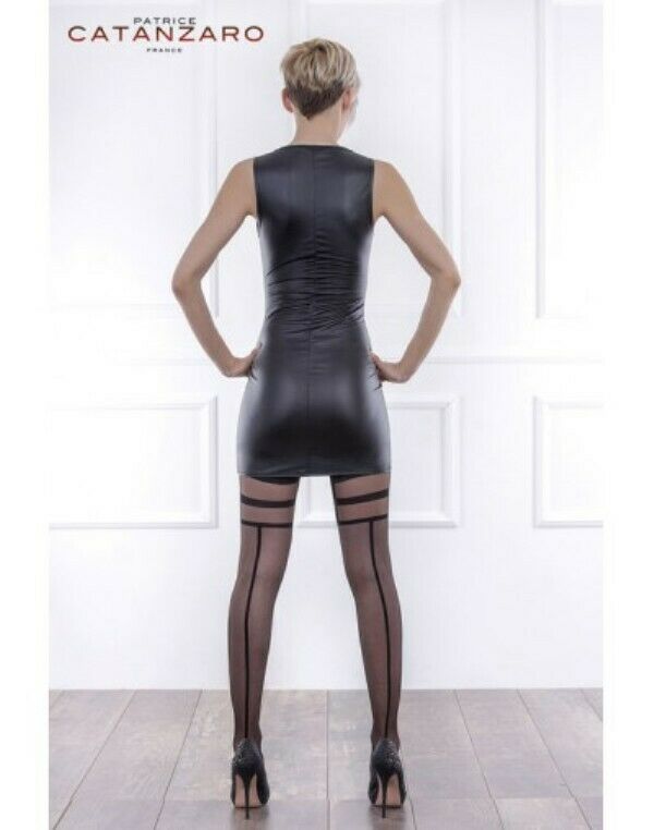 Patrice Catanzaro ROXY ROBE LACQUE BLACK wetlook DRESS fetish Made in France