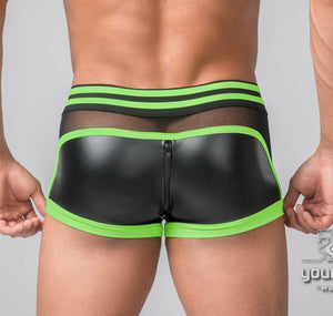 Youngero by Maskulo Men Trunk Shorts w/Codpiece Made in Russia GREEN (TR112-37)