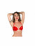 Eros Veneziani Women 3001 Red Lack Wetlook Push-up Bra Designer Made in Italy