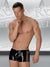Eros Veneziani Haute Couture Men PVC and Mesh Sides Trunk BLACK