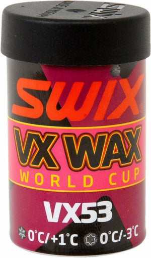 Swix VX53 High Fluor +0°C/-3°C Kick XC Wax TRIPLE PACK (45gX3) Made in Norway
