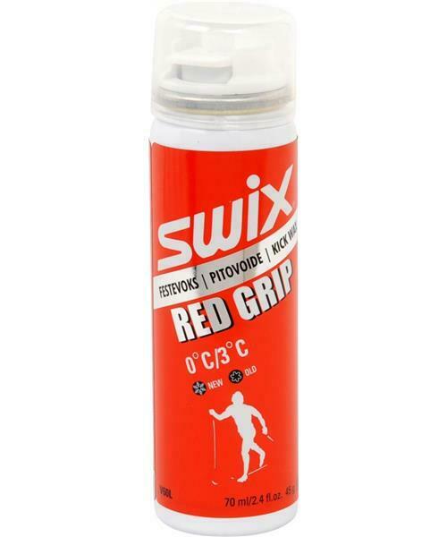 Swix V60L Red grip aerosol liquid kick wax XC 0 to -3C 70ml Pack of 3 (210 ml)