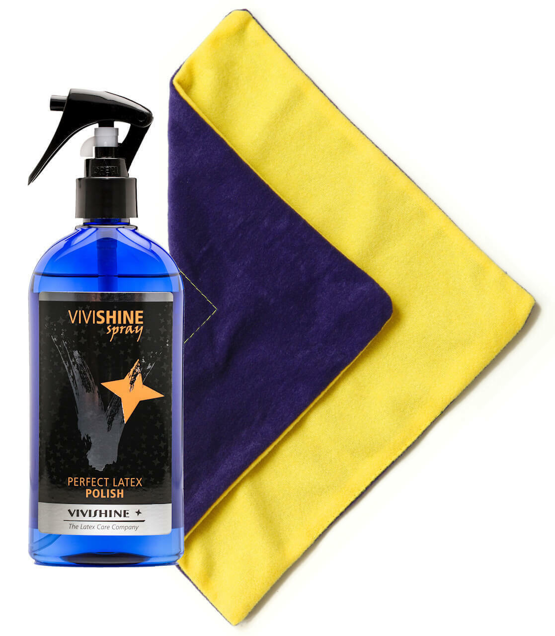 VIVISHINE SPRAY & VIVIWIPE KIT LATEX CARE POLISH 250 ml-8.5oz Made in Germany