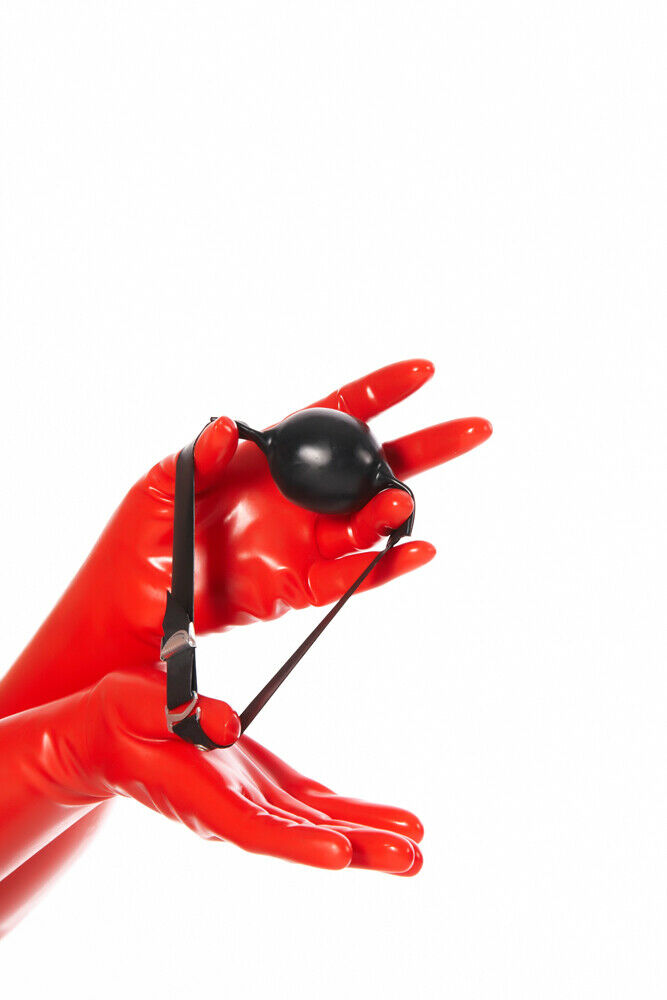 Denber Rubber LATEX GAG for Men and Women BLACK or RED Made in UK (DB-X204)