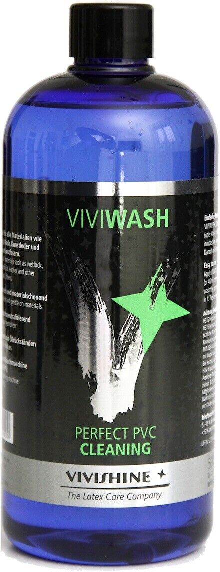 Viviwash 500ml PVC, vinyl, PU leather, wetlook clothing cleaner Made in Germany