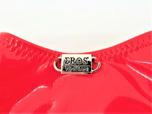 Eros Veneziani 2690 red wetlook thong tag with logo